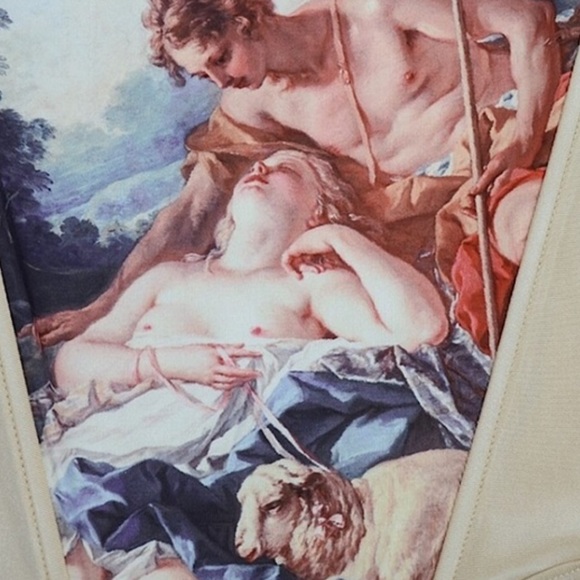 Long sleeve Renaissance art boned corset top - Picture 5 of 10